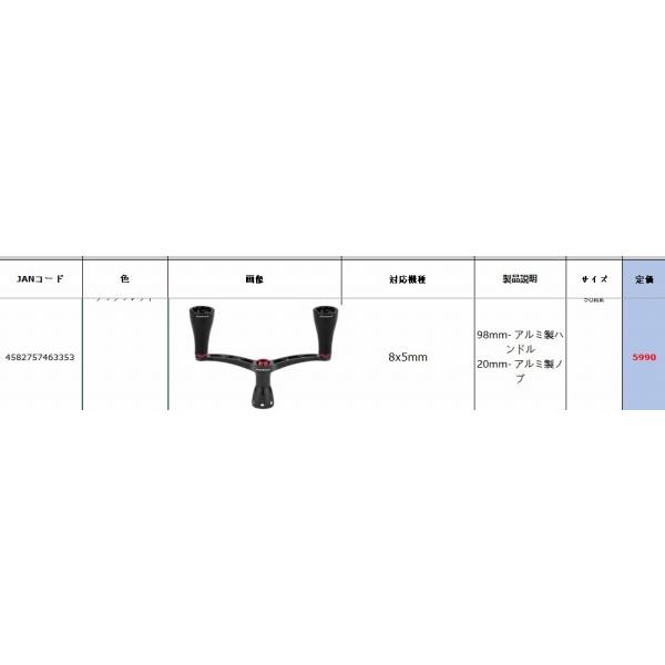 MYD98A20PBKRD 超々ジュラルミン製ハンドル98mm ゴメクサス : グッド