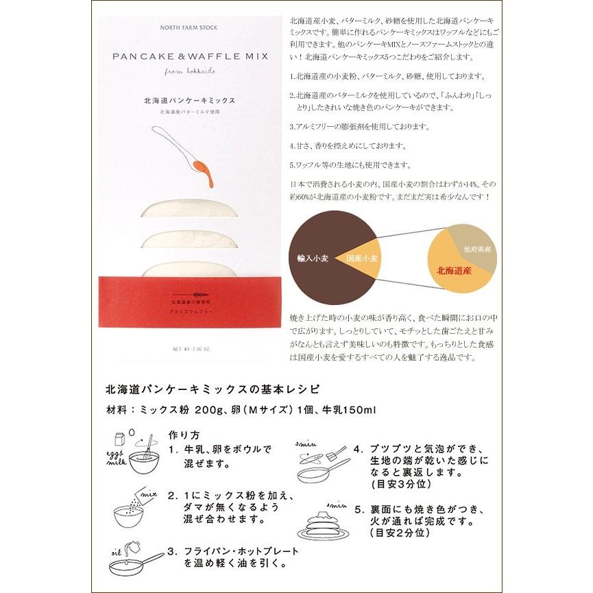 516円 早割クーポン メール便 ノースファームストック 北海道パンケーキミックス 1箱 0g 3p パンケーキ ホットケーキ ワッフル グルメ ポイント消化 ポイント交換 送料無料