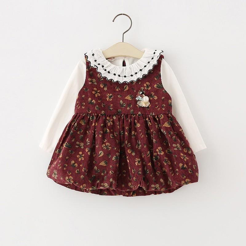 子供服 バルーンワンピース シャツ セット 女の子 スカート ブラウス コーデュロイ 綿 ベビー ワンピース カジュアル70 80 85 90 4170 4170 子供ドレスのhumming K 通販 Yahoo ショッピング