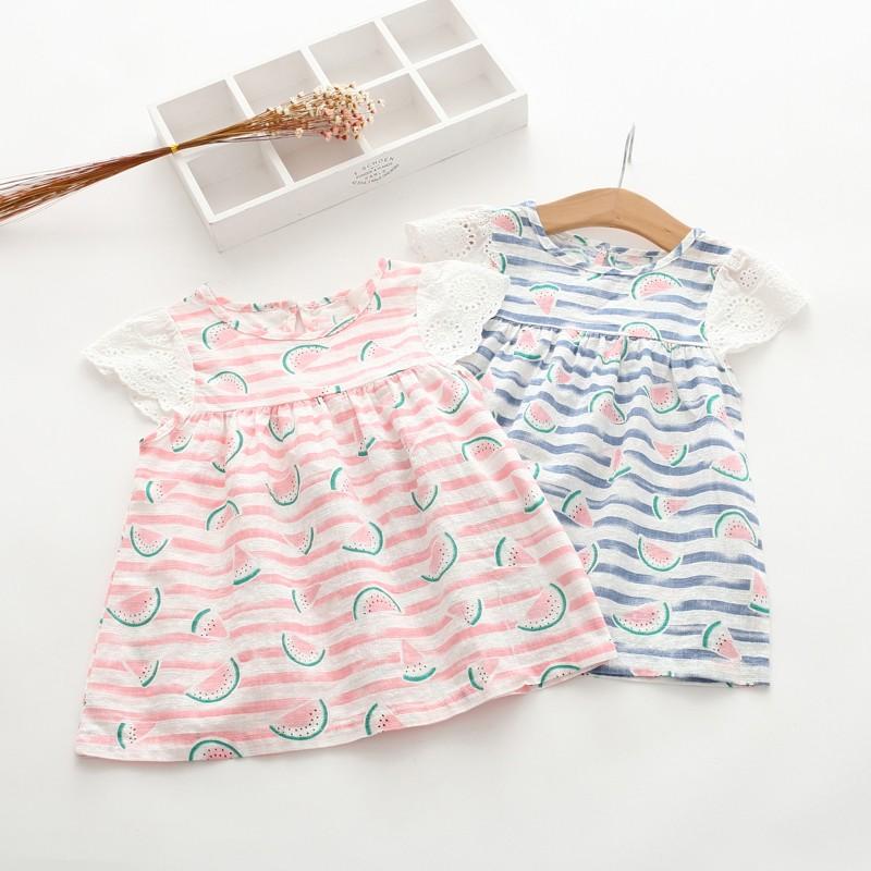 子供服 ワンピース 半袖 ベビー スイカ柄 キッズ ボーダー 女の子 子供ドレスのhumming K 通販 Yahoo ショッピング