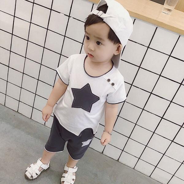 子供服 スター アップリケ セットアップ 半袖 ハーフ パンツ カジュアル レジャー お出かけ 男の子 かわいい 80 90 100 Inv84izq6d Godawaripowerispat Com
