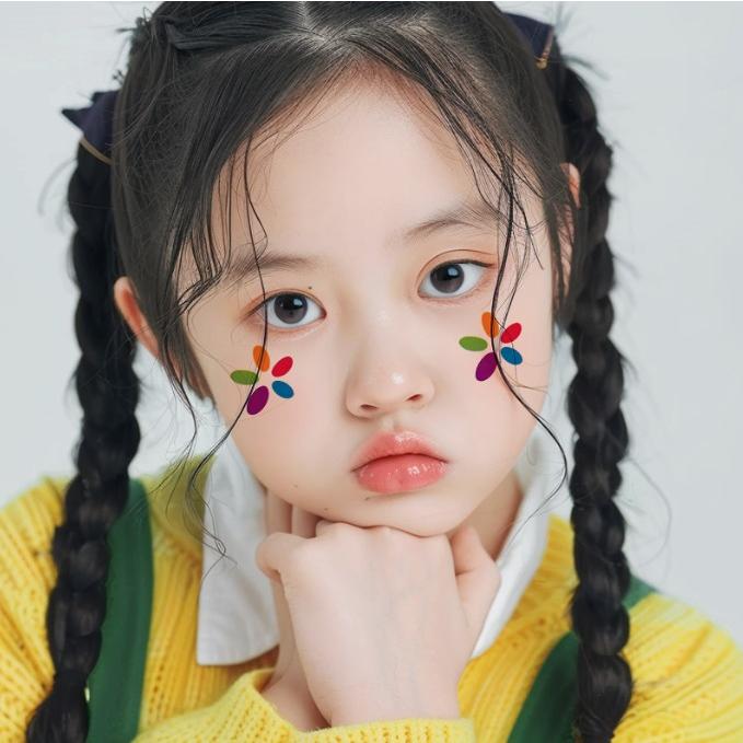 タトゥーシール キッズ 子供 カラフル お洒落 フェイスシール ボディシール タトゥ ステッカー TATTO シール  ファッション 850509 |  | 01