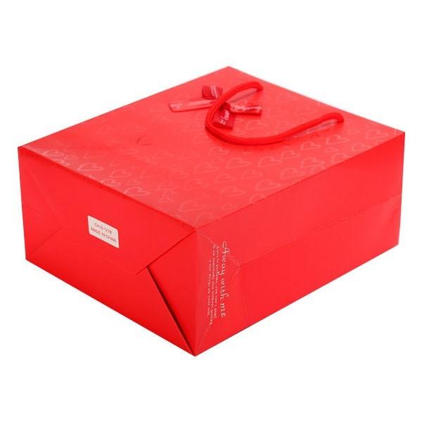 ラッピング ハート 総柄 ギフト バッグ 紙袋 プレゼント 包装 サイズ大