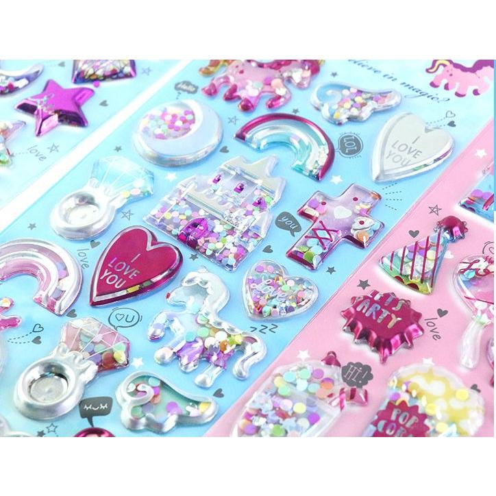 シール シャカシャカ きらきら カプセル ゆめかわ デコ ステッカー
