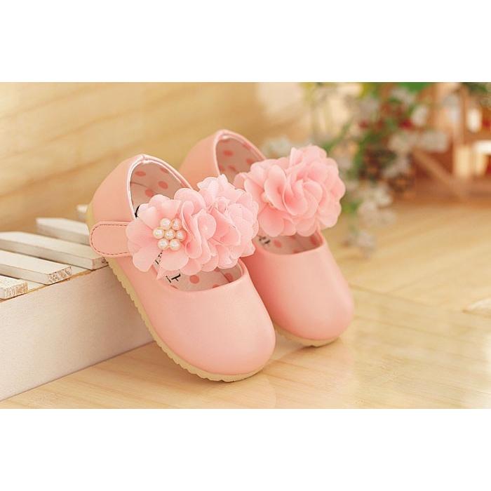 シューズ フォーマル シフォン フラワー 女の子 子供靴 ベビー靴