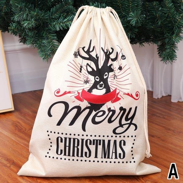 クリスマス ラッピング 袋 大きい リネン バッグ トナカイ ギフト 包装 プレゼント 可愛い おしゃれ X19090｜g-humming｜02