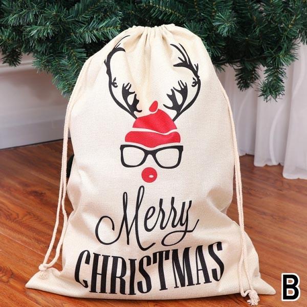 クリスマス ラッピング 袋 大きい リネン バッグ トナカイ ギフト 包装 プレゼント 可愛い おしゃれ X19090｜g-humming｜03