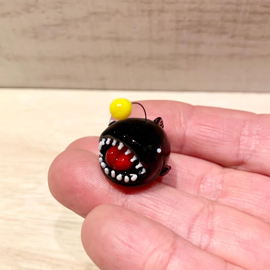ミニガラス細工 アンコウ 42004 CYK1253 ハンドメイド ちょうちん