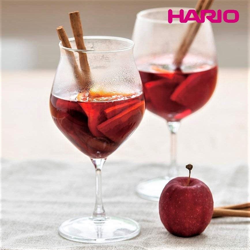 HARIO 耐熱 フレーバーグラス チューリップ 耐熱ガラス ワイングラス 電子レンジOK ステム ホットワイン