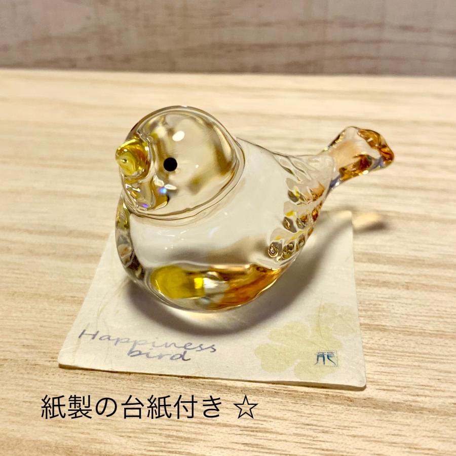 ガラス細工 クリスタル ことり イエロー 49-577C ハンドメイド 小鳥