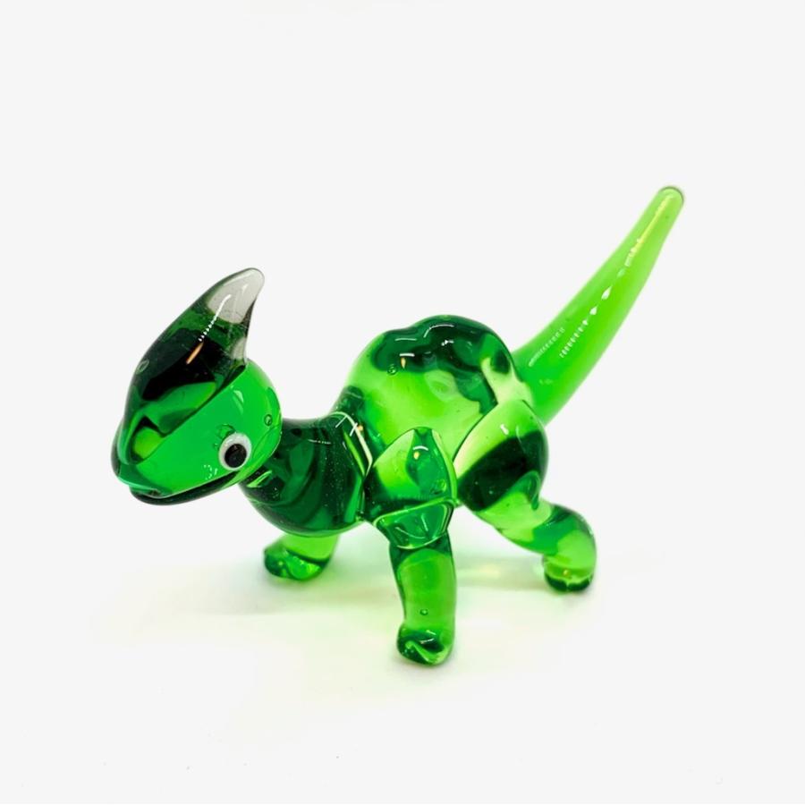 パラサウロロフス ガラス細工 ハンドメイド 恐竜 Parasaurolophus