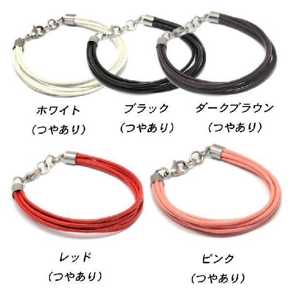 ピンクプラネット　レザーブレスレット 本革レザーブレスレット3本セットピンクホワイトナチュラル S M L / 20