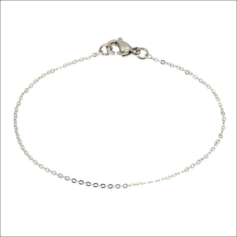 ブレスレット ステンレス チェーン 1mm マリーナ シルバー ユニ