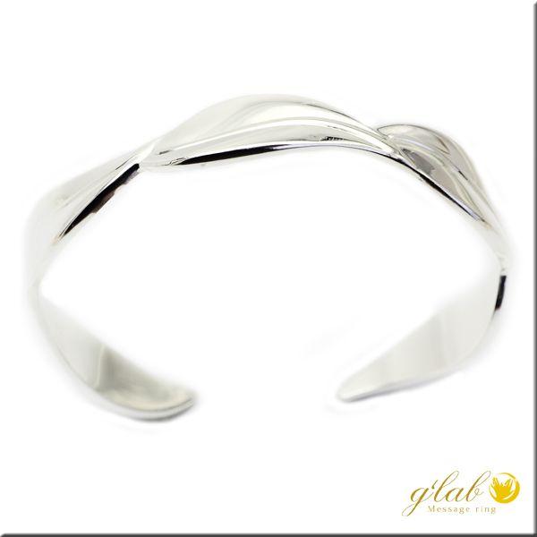 リーフバングルシルバ-990SILVER プレゼントにも