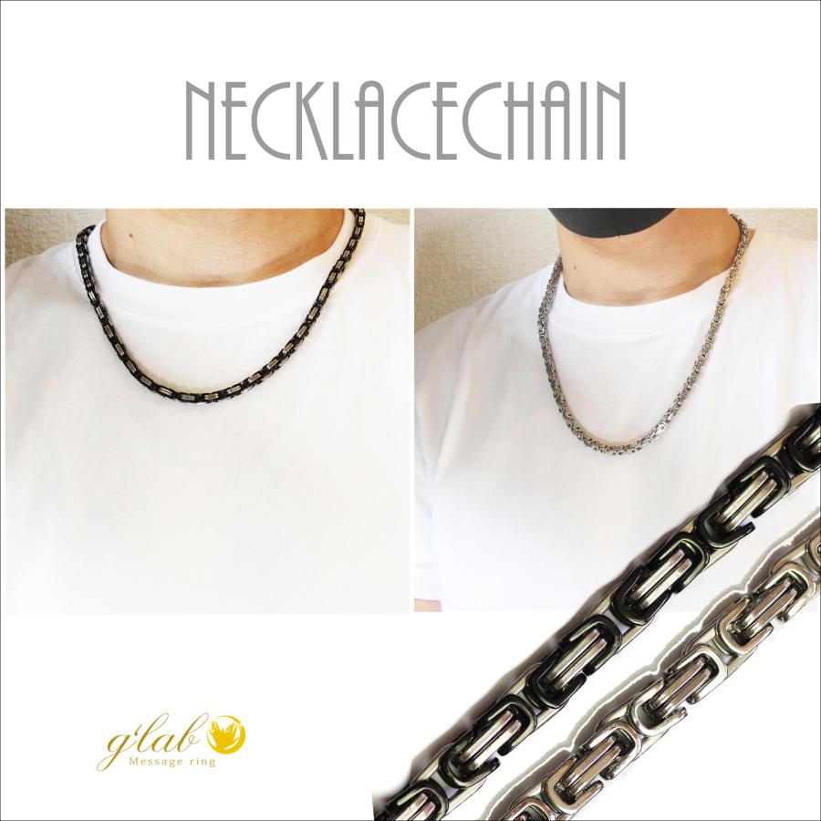 ネックレス チェーン ステンレス 6mm インディーロール シルバー 35cm