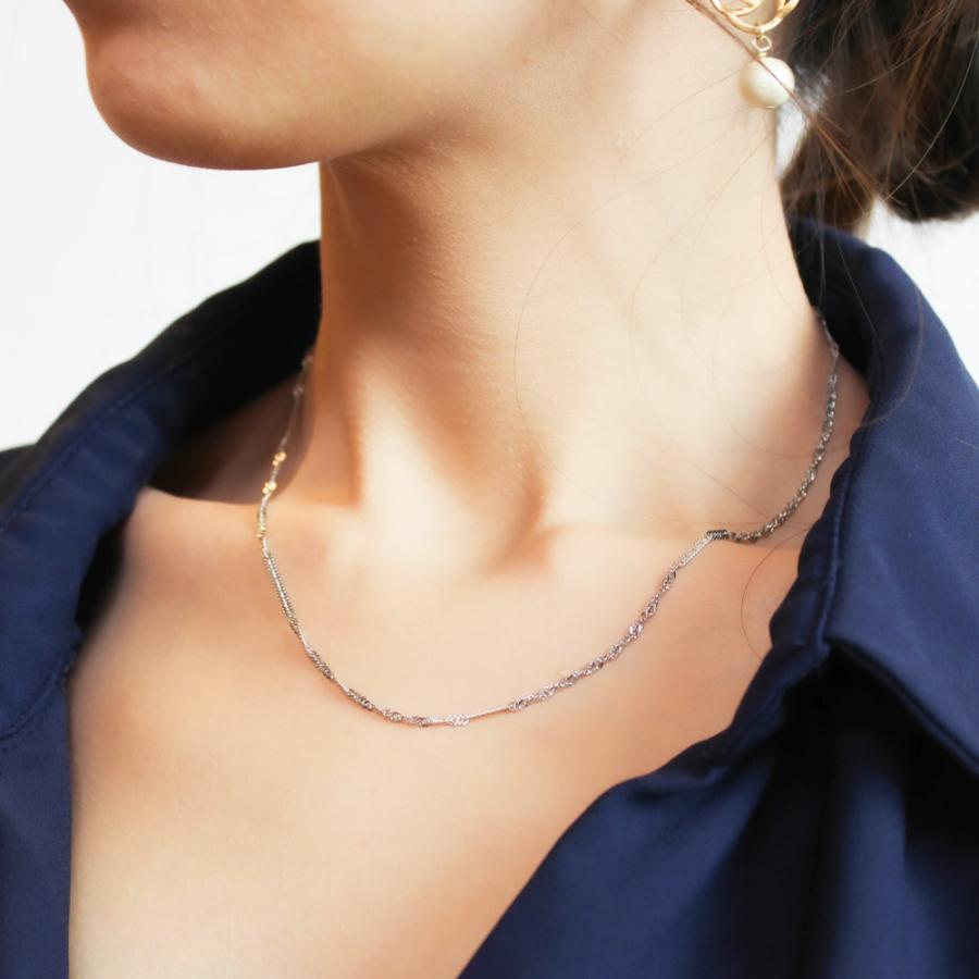 ネックレス チェーン ステンレス / 長め ロング 2mm ストレートキヘイ