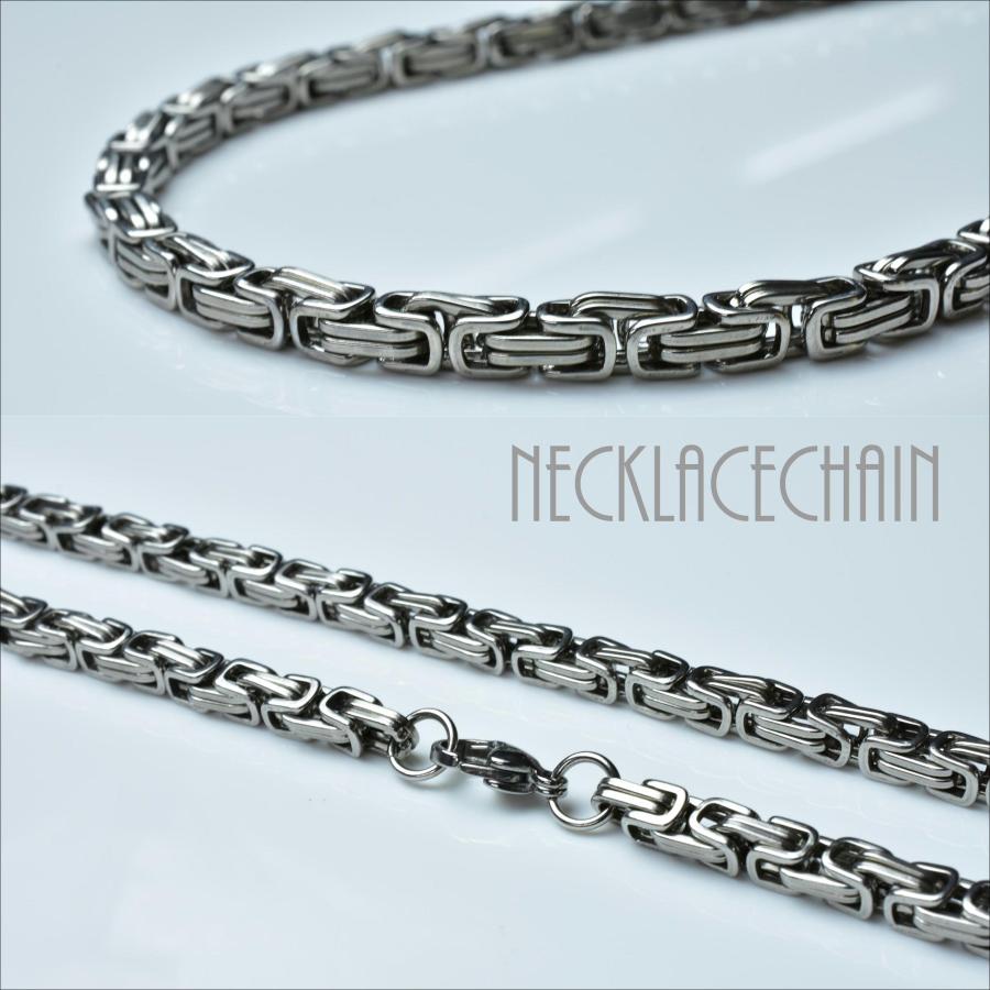 ネックレス チェーン ステンレス ボリューム 長め ロング 6mm