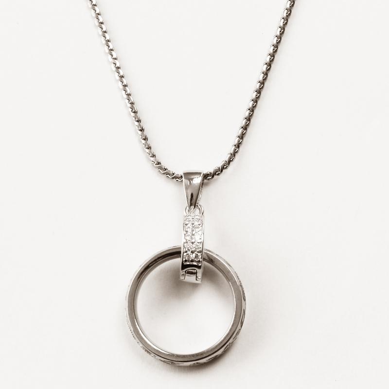 リングホルダー 穴あきビーズ 天然石用 指輪をネックレスに