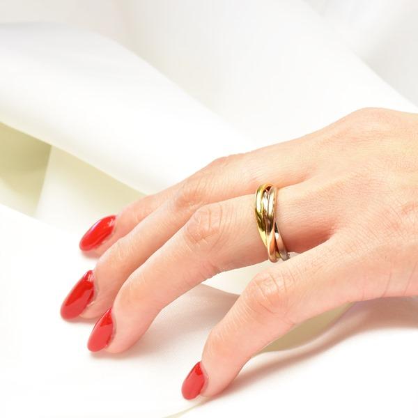 指輪 サージカルステンレス つなぎ目の無いリング 1本価格 3連リング