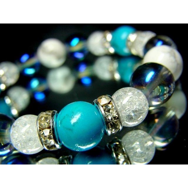 天然石 数珠ブレスレット ターコイズ ホワイトターコイズ 10ミリ