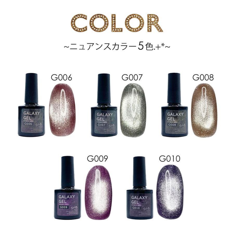 ギャラクシージェル 8ml 10色セット G001?G010 ボトルタイプ
