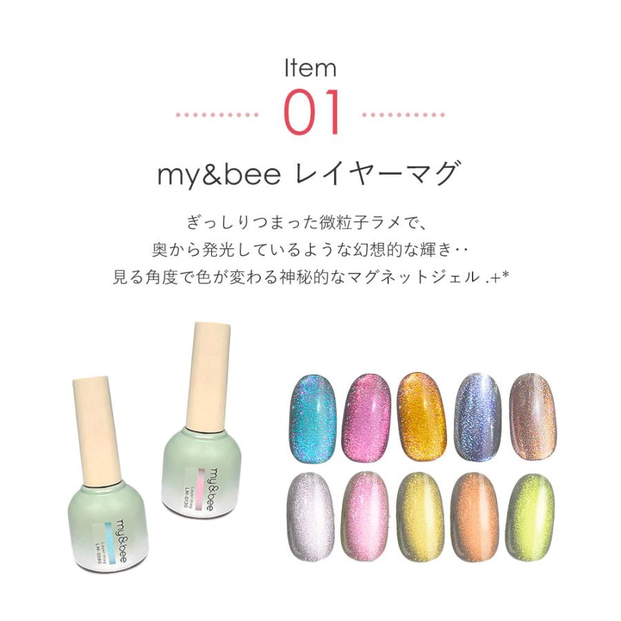 ジェルネイルキット マグネットジェル2色/ベース＋トップ/LED-UVライト 