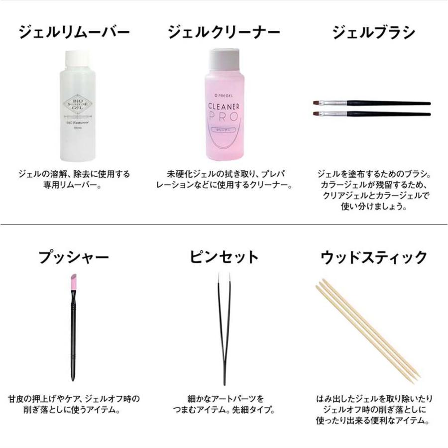 PREGEL プリジェルネイルスターターキット 国産カラージェル3色+UV-LED