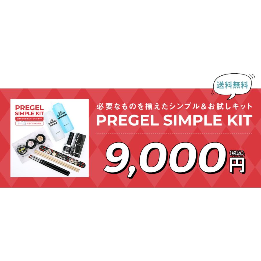 ジェルネイルキット PREGEL プリジェル 国産ベース＋トップ＋カラー