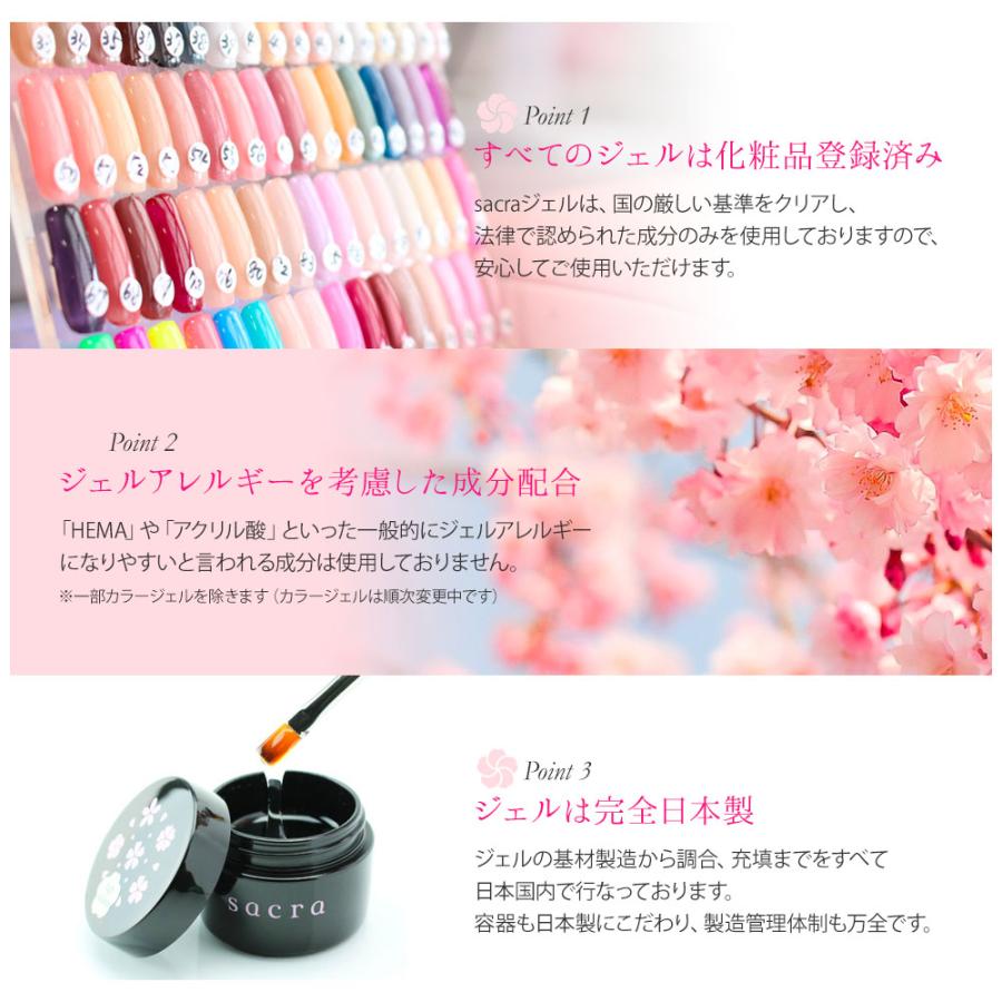 sacra 【ライト無し】sacra サクラ ジェルネイルキット 国産カラー