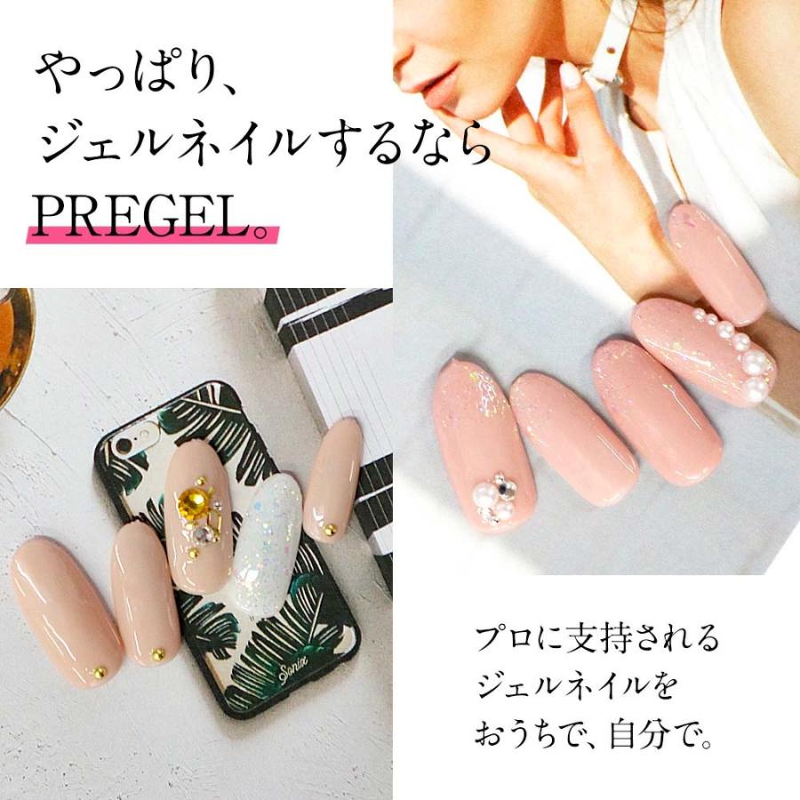 PREGEL 【ライト無】プリジェル ジェルネイルキット 国産カラージェル4