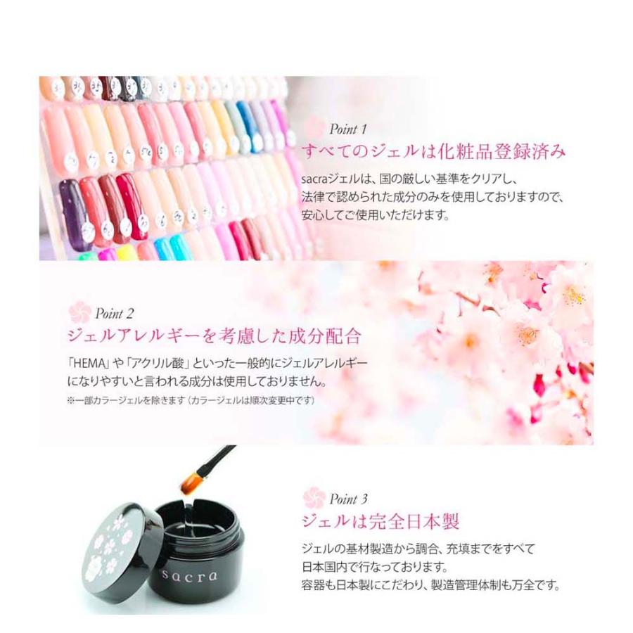 sacra 【ライト無し】sacra サクラ ジェルネイルキット 国産カラー