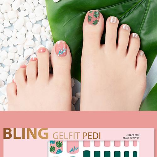 【2個購入でもう1個プレゼント】◆BLING GELFIT PEDI 貼るだけ 簡単 ジェルネイルシールD サマーデザイン フットネイル用【定形外郵便】送料無料｜g-nail｜06