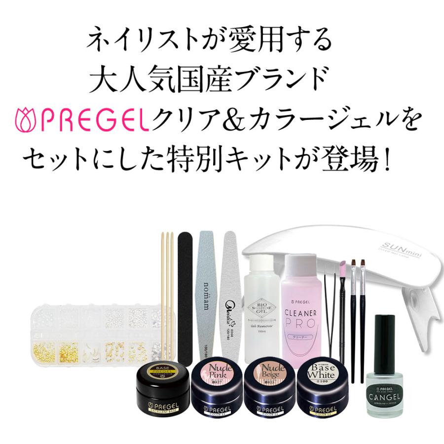 PREGEL プリジェル ジェルネイルスターターキット 国産カラージェル3色