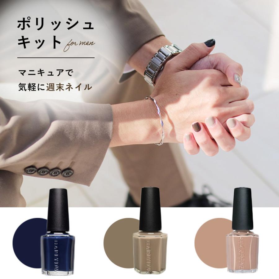 メンズネイル 選べるポリッシュキット トップ&ベースコート リムーバー