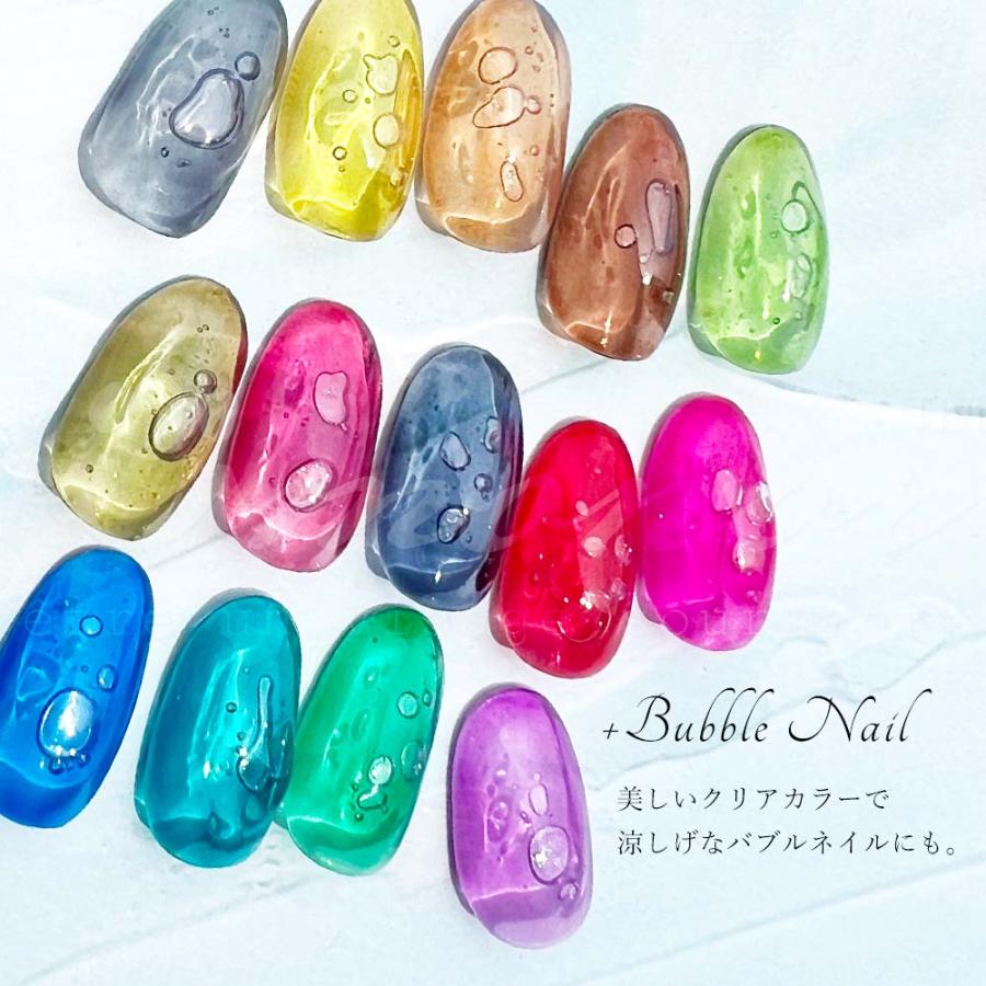 クリアカラージェル 全6色 3g 透明系 ツヤ感 ビビッドカラー ジェル