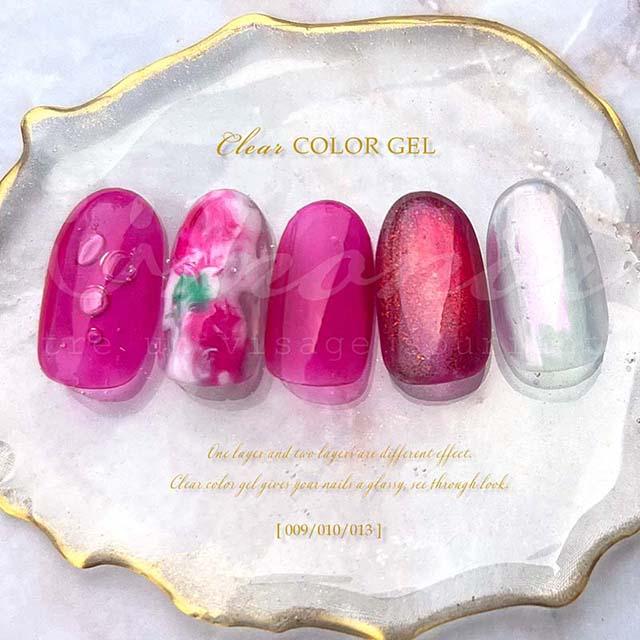 クリアカラージェル 全6色 3g 透明系 ツヤ感 ビビッドカラー ジェル
