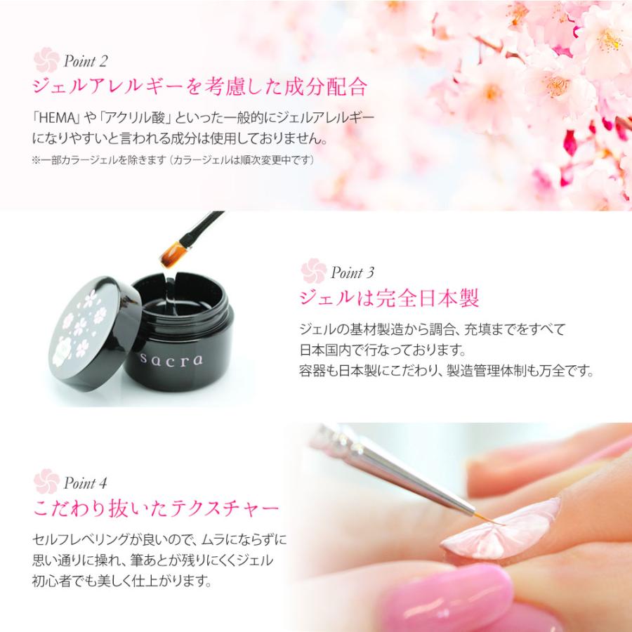 sacra サクラ LED/UVライト48W＋ノンワイプトップ6ml セット ジェル