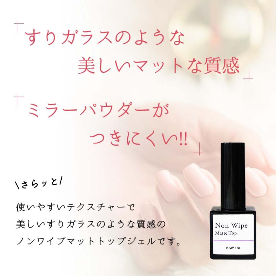 HEMAフリー ノンワイプマットトップジェル 10g ふき取り不要 アクリル