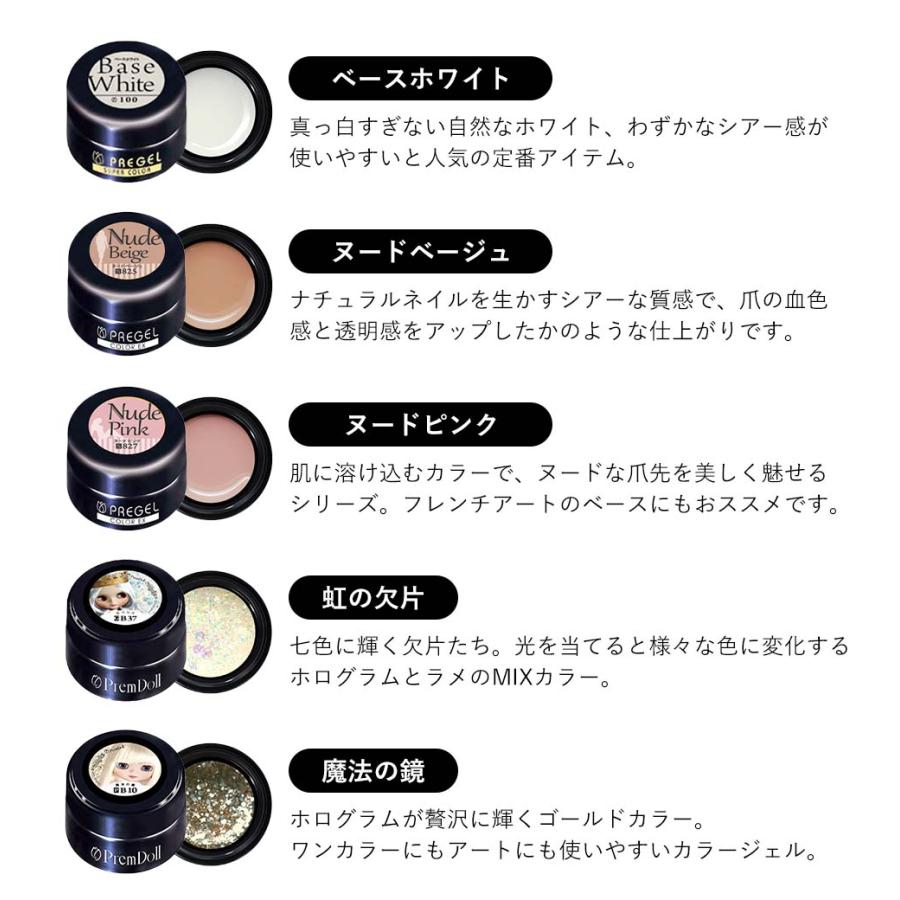 プリジェル 10色セット PREGEL プリジェル 人気カラージェル10色＋ブラシ2本セット ジェル