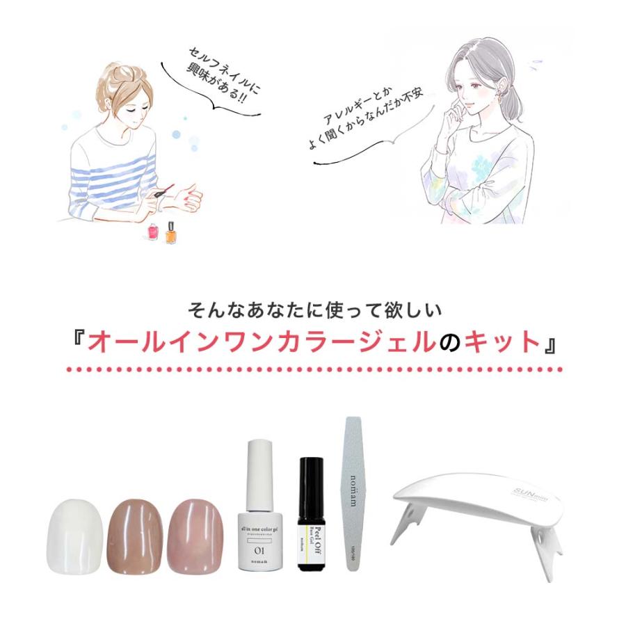 HEMAフリー オールインワンカラーネイルセット カラージェル