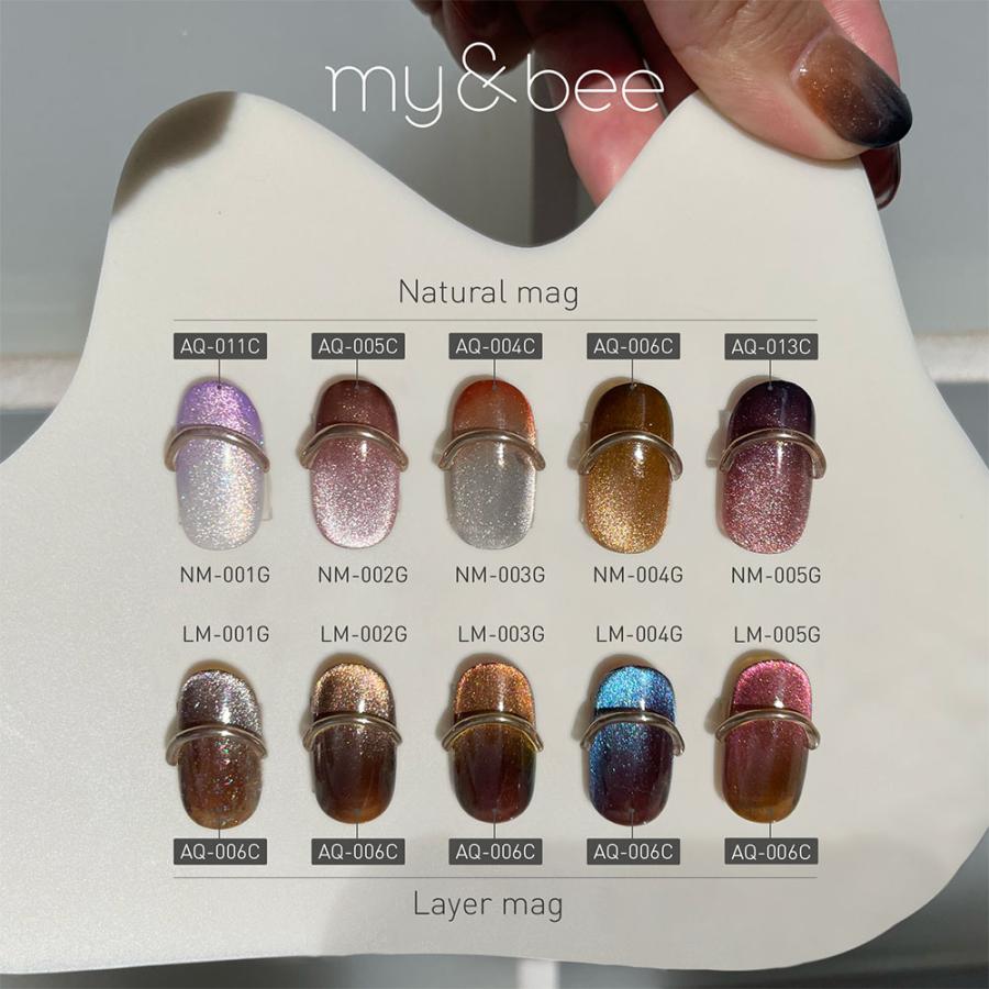 my&bee マイビー レイヤーマグセット ジェルネイル マグネットネイル my&bee マイビー レイヤーマグセットA 8ml 5色セット LM-001G~005G