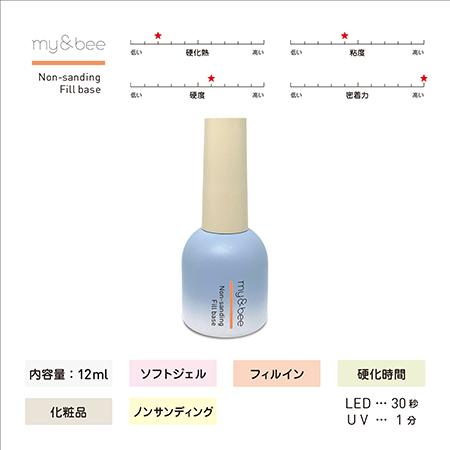 my&bee ベースジェルセット my&bee マイビー ノンサンディングフィルベース 12ml フィルインに最適