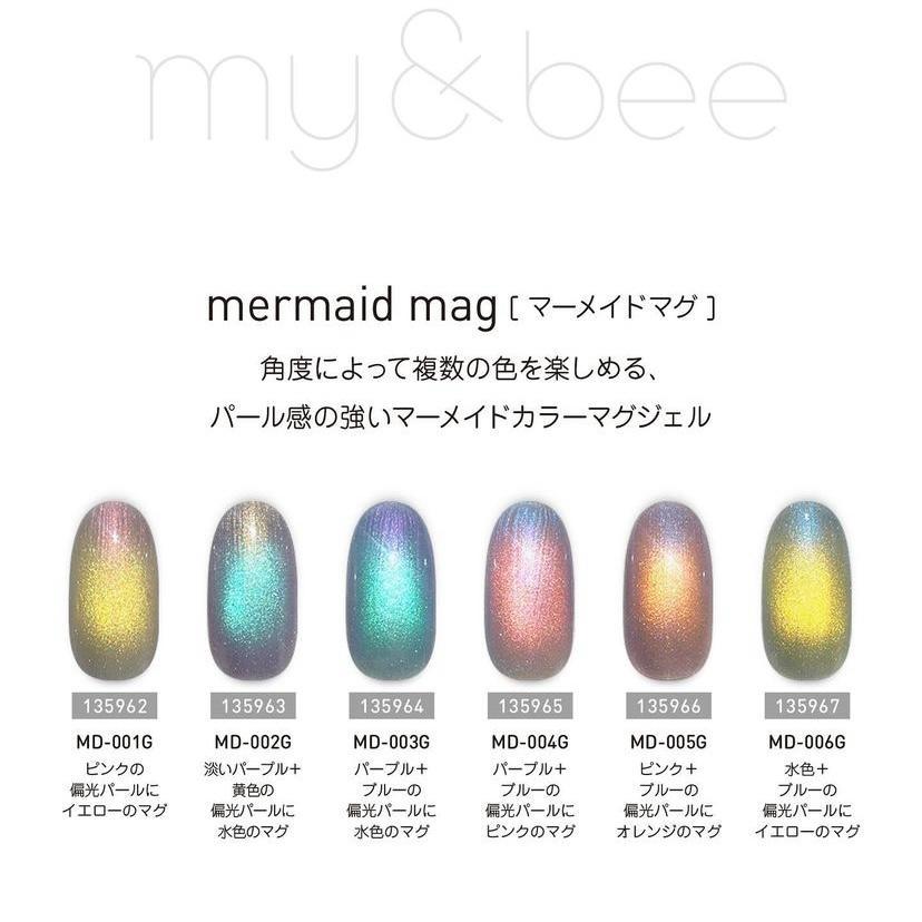 my&bee マイビー マーメイドマグセットA 8ml 6色セット MD-001G~006G