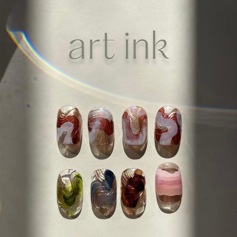 値下げしました！未使用品多数ネイルアート用品セット/ジェルネイル/ネイル用インク my&bee マイビー アートインクぼかし専用リキッド 7ml AI-000 ジェル