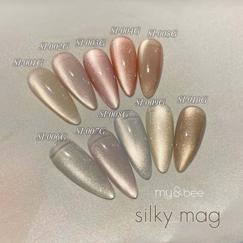 my&bee シルキーマグ　5色セット　　マグネットジェル my&bee マイビー シルキーマグセットB 8ml 5色セット Sl-006G~010G