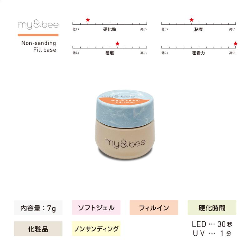 my&bee マイビー ノンサンディングフィルベース 7g フィルインに最適