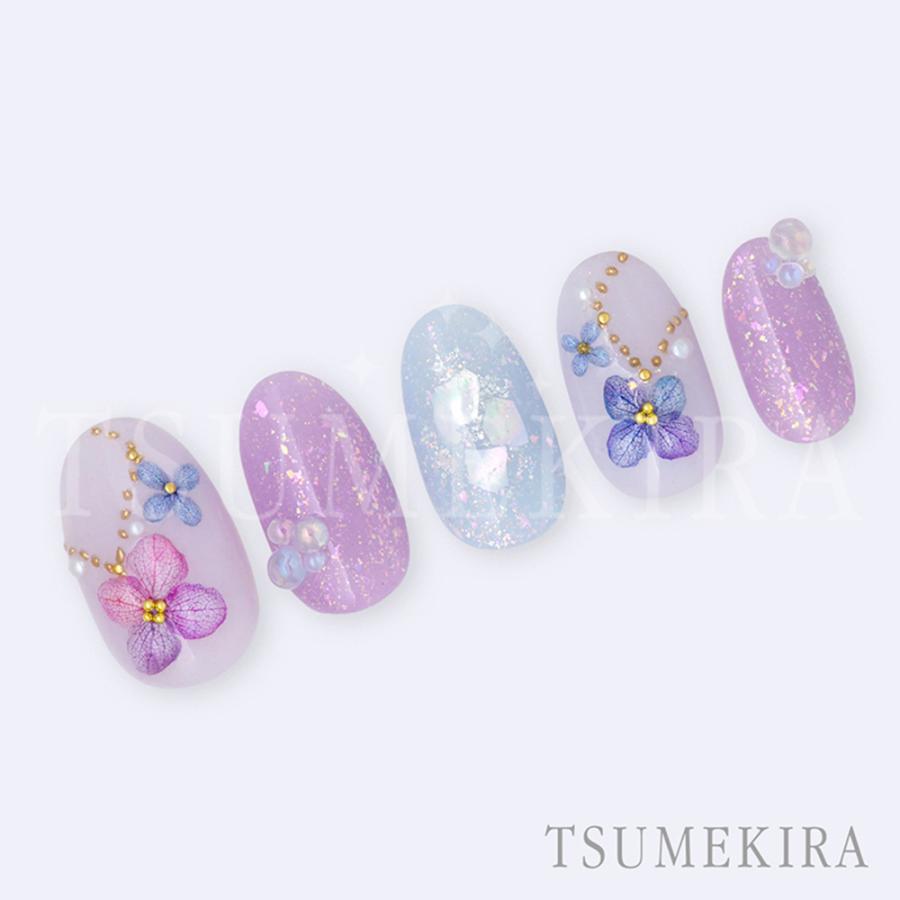 ◇TSUMEKIRA ツメキラ ネイルシール 紫陽花 ミニサイズ ビビッド yumi