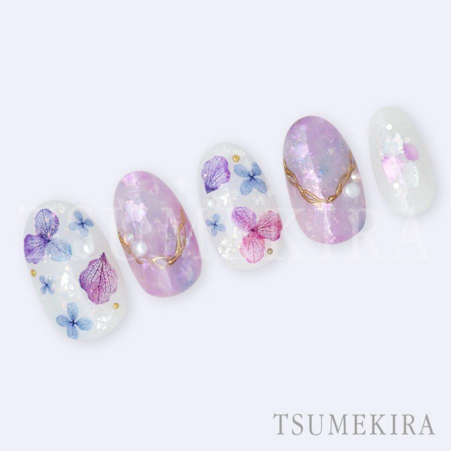◇TSUMEKIRA ツメキラ ネイルシール 紫陽花 ミニサイズ ビビッド yumi
