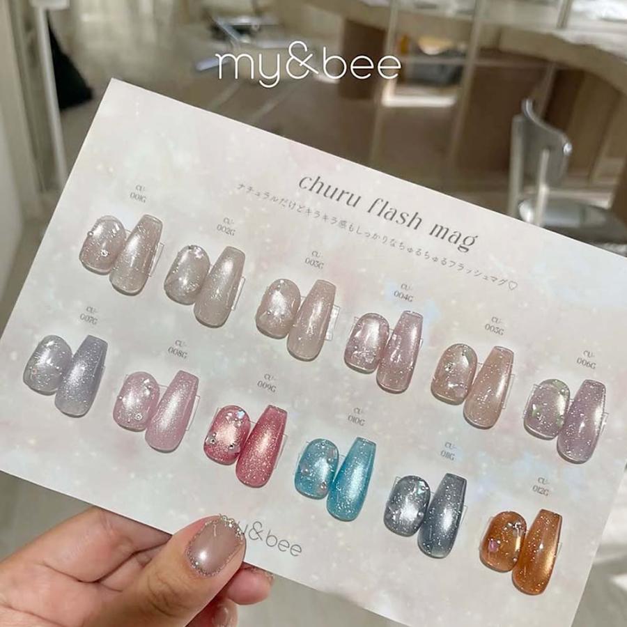 ８ｍｌ×６色マイビー　つやフラッシュ(001～006)６色セット 楽天市場】my&bee マイビー つやフラッシュマグセットA（001