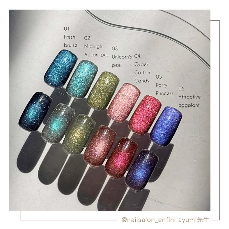 TOY's × INITY 光るギャルマグ 7ml 6色セット T-BMG01~06 蓄光